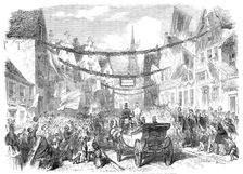 The Schleswig-Holstein Difficulty: triumphal entry of Prince Frederick..., Holstein, 1864. Creator: Unknown