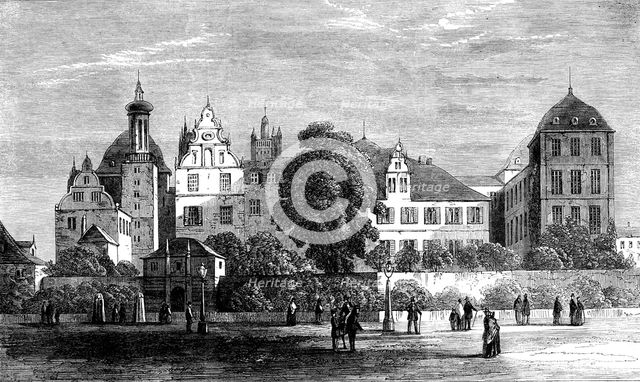 The Schloss (or Grand Ducal Palace) at Darmstadt, 1862.  Creator: Unknown.