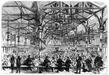 The Scott Centenary Banquet in the Corn Exchange, Grassmarket, Edinburgh, 1871. Creator: Unknown