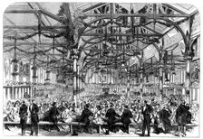 The Scott Centenary Banquet in the Corn Exchange, Grassmarket, Edinburgh, 1871. Creator: Unknown