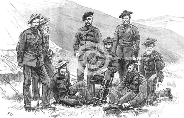 The Scottish Volunteers: Border Rifles - group of officers (Undress), 1881. Creator: Unknown.