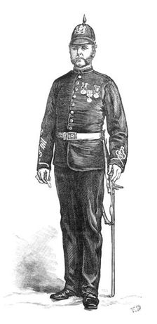 The Scottish Volunteers: Sergeant-Major, Forfarshire Artillery, 1881. Creator: Unknown