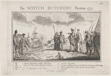 The Scotch Butchery, Boston, 1775, 1775., 1775. Creator: Anon