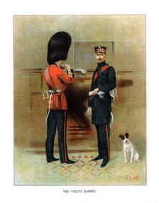 The Scots Guards c1890.Artist: Geoffrey Douglas Giles