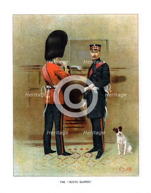 'The Scots Guards', c1890.Artist: Geoffrey Douglas Giles