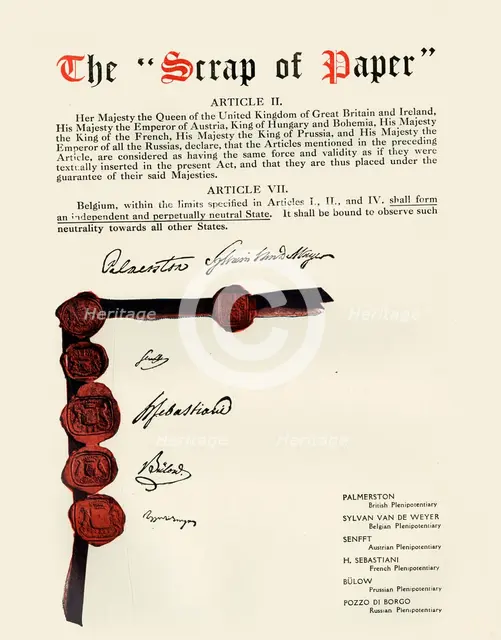 'The "Scrap of Paper" ', (1919). Creator: Unknown.