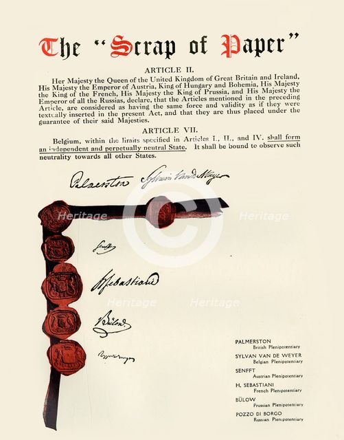 'The "Scrap of Paper" ', (1919). Creator: Unknown.