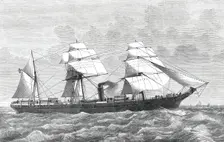 The Screw-steamer Alfonso XII, 1876. Creator: Josiah Robert Wells