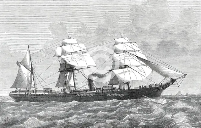 The Screw-steamer Alfonso XII, 1876. Creator: Josiah Robert Wells.