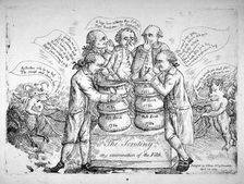 The scrutiny, or examination of the filth 1784. Artist: Anon