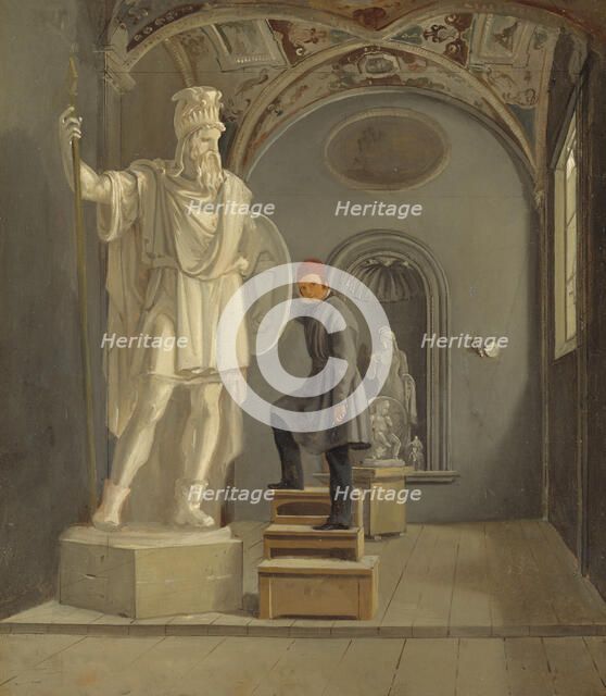 The Sculptor Fogelberg's Studio in Rome, 1831. Creator: Karl Stefan Bennet.