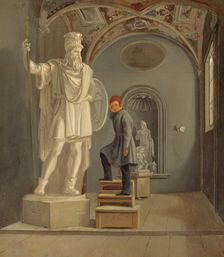 The Sculptor Fogelberg's Studio in Rome, 1831. Creator: Karl Stefan Bennet
