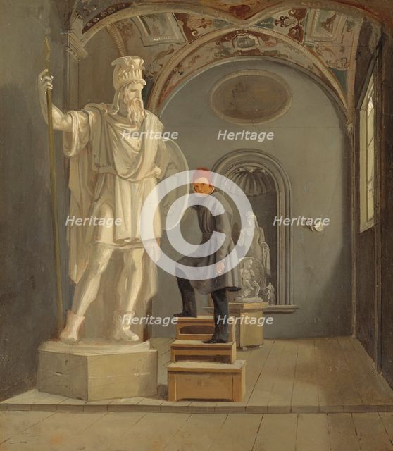 The Sculptor Fogelberg's Studio in Rome, 1831. Creator: Karl Stefan Bennet.