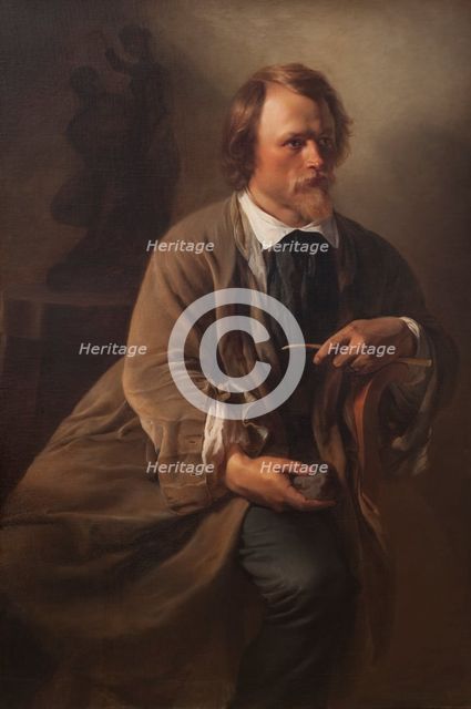 The Sculptor Jens Adolf Jerichau, the Artist's Husband, 1846. Creator: Elisabeth Baumann.