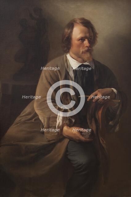 The Sculptor Jens Adolf Jerichau, the Artist's Husband, 1846. Creator: Elisabeth Baumann.