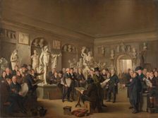 The Sculpture Gallery of the Felix Meritis Society, 1806-1809. Creator: Adriaan De Lelie