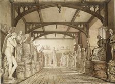 The Sculpture Gallery in the Examination Schools, Oxford, 1813. Artist: William Westall