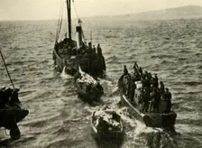 The Scuttling of the German Fleet at Scapa Flow First World War, 1918, (c1920). Creator: Unknown