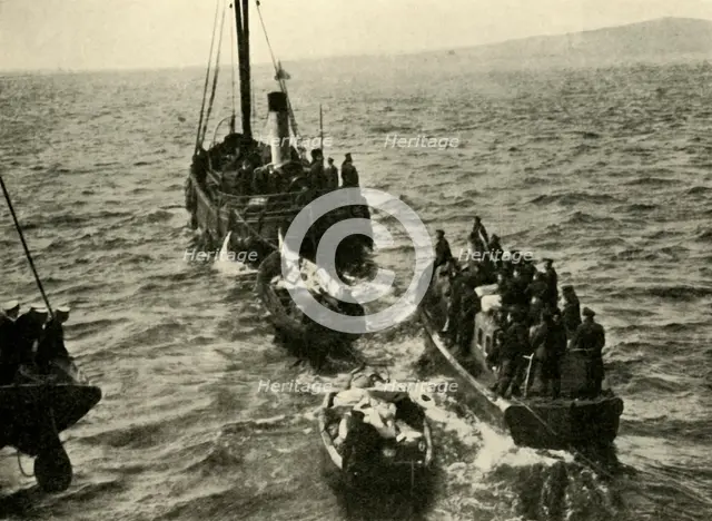 'The Scuttling of the German Fleet at Scapa Flow', First World War, 1918, (c1920). Creator: Unknown.