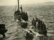 The Scuttling of the German Fleet at Scapa Flow First World War, 1918, (c1920). Creator: Unknown