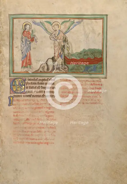 The Second Vessel: Death in the Sea; Dyson Perrins Apocalypse, about 1255-1260. Creator: Unknown.