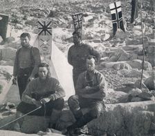 The Second Western Party at Cape Geology on Christmas Day, 1911, (1913). Artist: Frank Debenham