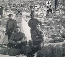 The Second Western Party at Cape Geology on Christmas Day, 1911, (1913). Artist: Frank Debenham