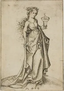 The Second Wise Virgin, n.d. Creator: Martin Schongauer