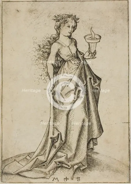 The Second Wise Virgin, n.d. Creator: Martin Schongauer.