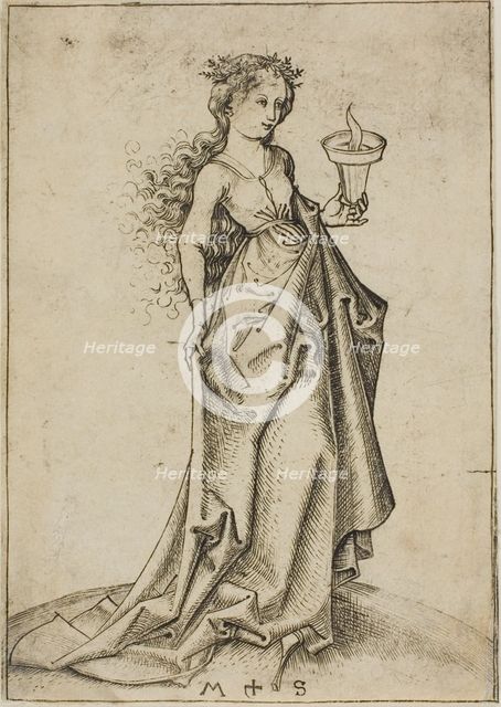 The Second Wise Virgin, n.d. Creator: Martin Schongauer.