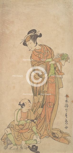 The Second Yamashita Kinsaku in the Role of Shigenoi, summer, 1772. Creator: Shunsho.