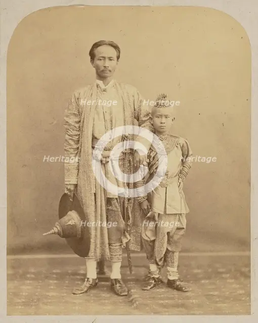 The Second Ambassador of Siam and his Son, 1860-1861. Creator: Nadar.