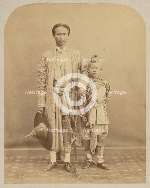 The Second Ambassador of Siam and his Son, 1860-1861. Creator: Nadar.