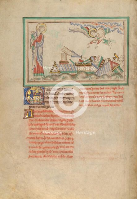 The Second Angel and Babylon Destroyed, about 1255-1260. Creator: Unknown.