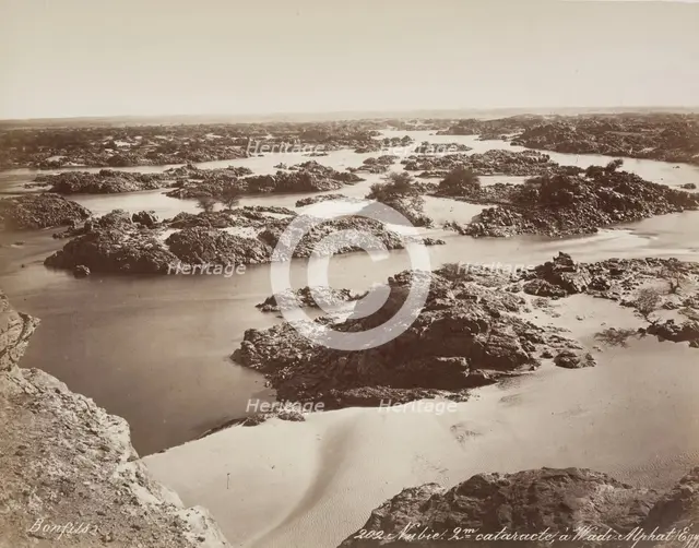 The Second Cataract on the Nile, 19th century. Creator: Maison Bonfils.