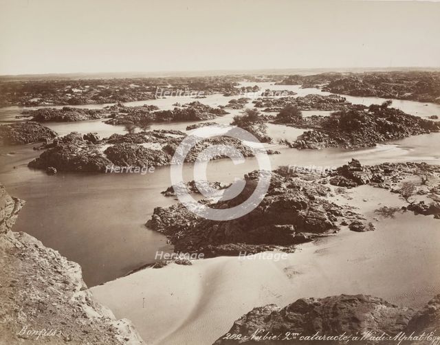 The Second Cataract on the Nile, 19th century. Creator: Maison Bonfils.