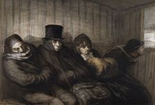 The Second Class Carriage, 1864. Creator: Honore Daumier