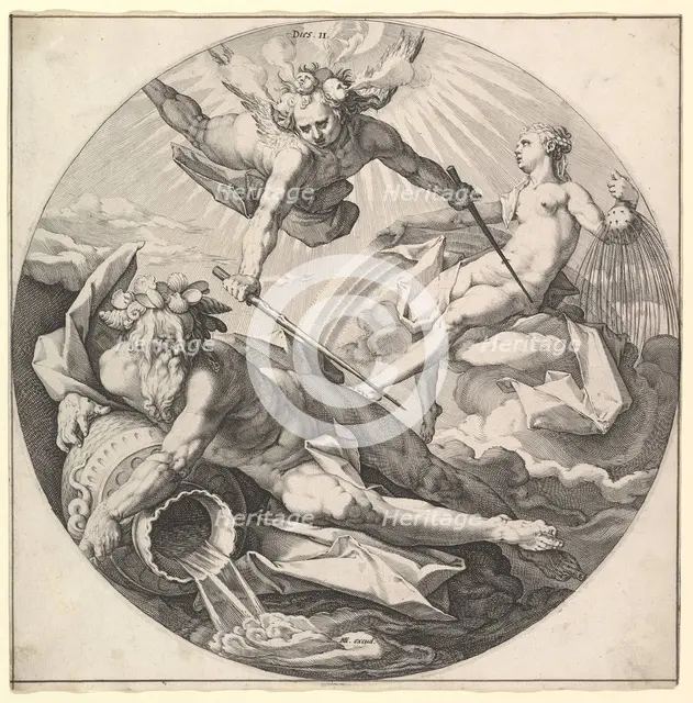 The Second Day (Dies II), from the series The Creation of the World, ca. 1594. Creator: Jan Muller.