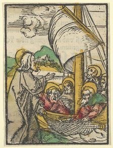 The Second Draught of Fishes by Saint Peter, from Das Plenarium, 1517. Creator: Hans Schäufelein the Elder