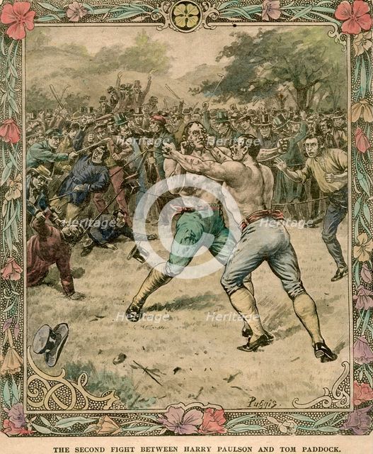'The second fight between Harry Paulson and Tom Paddock', 1851 (late 19th or early 20th century).Artist: Pugnis