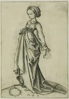 The Second Foolish Virgin, n.d. Creator: Martin Schongauer
