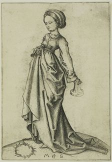 The Second Foolish Virgin, n.d. Creator: Martin Schongauer