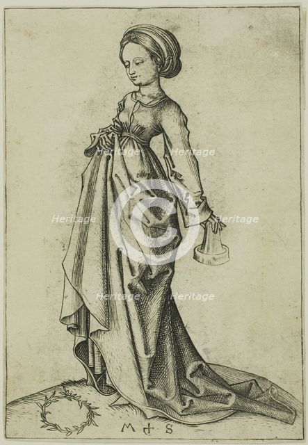 The Second Foolish Virgin, n.d. Creator: Martin Schongauer.
