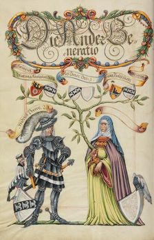 The Second Generation, Friedrich Derrer; Genealogy of the Derrer Family, about 1626-1711. Creator: Unknown