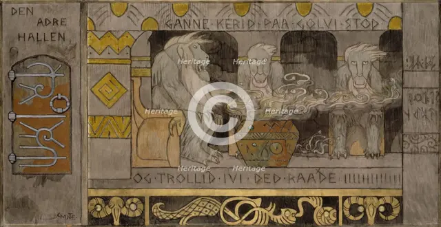 The second Hall, 1902-1904. Creator: Gerhard Munthe.