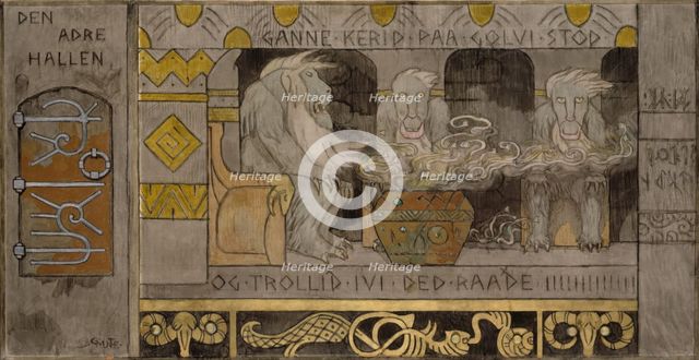 The second Hall, 1902-1904. Creator: Gerhard Munthe.