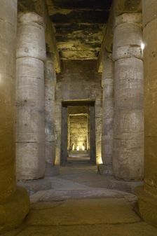 The Second Hypostyle Hall, Temple of Seti I, Abydos, Egypt, New Kingdom, 19th Dynasty (2003). Creator: LTL