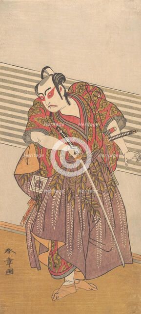 The Second Ichikawa Yaozo as a Samurai, probably 1773. Creator: Shunsho.