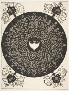 The Second Knot Interlaced Roundel with an Amazon Shield in its Center, 1521 before. Creator: Albrecht Durer