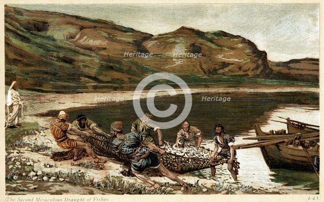 'The second miraculous draught of fishes', c1890. Artist: Unknown